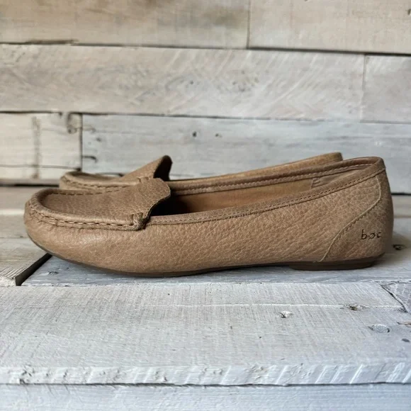 BOC Neutral Leather Slip On Loafers - Women's 7.5 - Picture 3 of 8